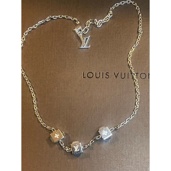 Louis Vuitton Crystal Gambles Station Necklace with box - Picture 2 of 8
